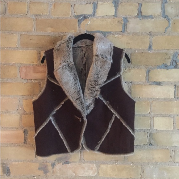 Vintage faux fur vest (reversible) suede/fur✨ - Picture 2 of 5
